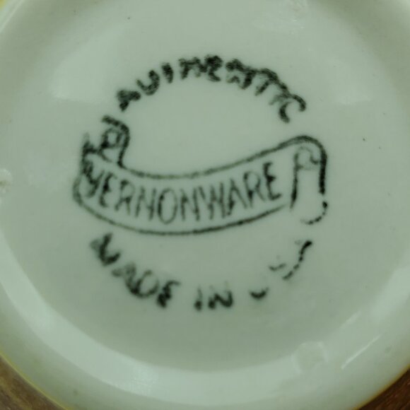 Metlox Poppytrail Vernon Organdie Sugar Bowl with Lid Gold & Brown Plaid Bowl - Picture 5 of 9